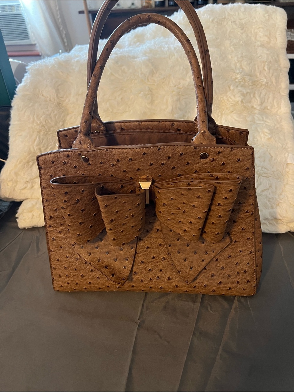 Women’s Brown Bow Accent Purse/Bag